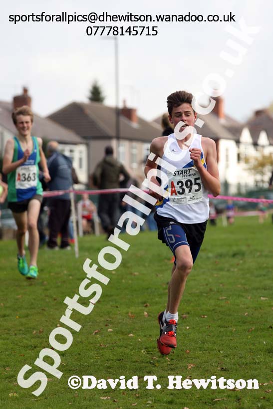 Boys under-15s Northern Cross Country Relays, Graves Park, Sheffield. Photo: David T. Hewitson/Sports for All Pics